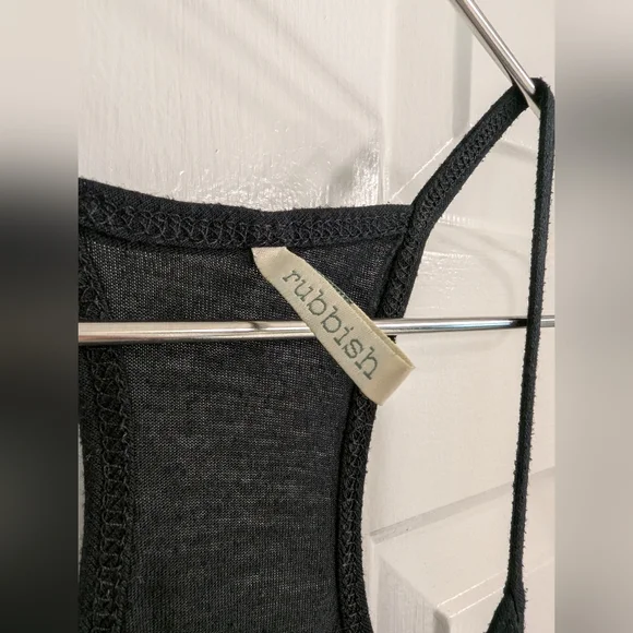 Rubbish Black Thin Lightweight Racerback Tank Top - Picture 2 of 4